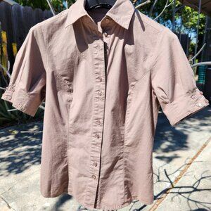The Limited (Tan/Brown) Button Blouse. Size Small.